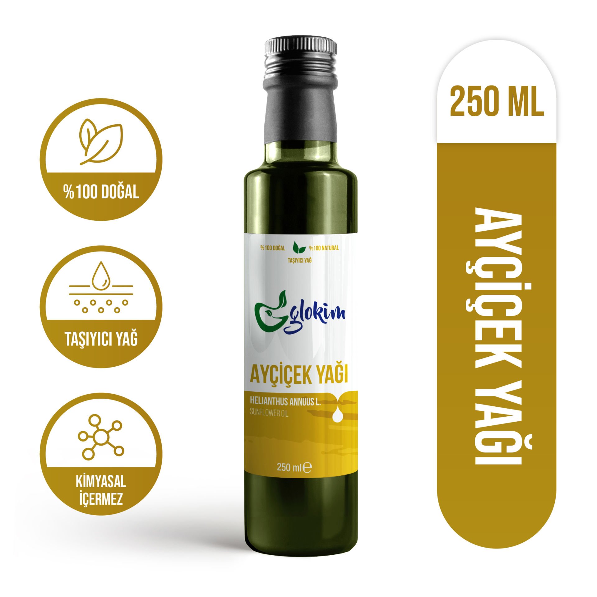 Glokim Ayçiçek Yağı 250 Ml