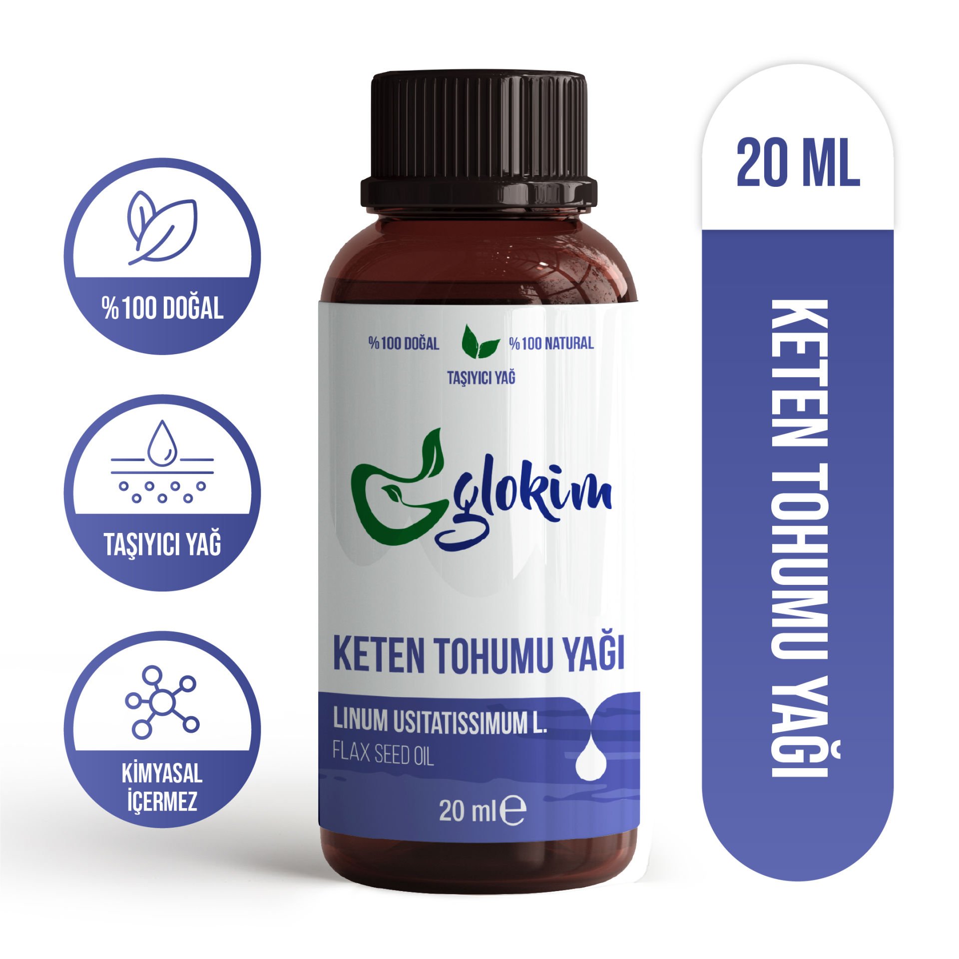 Glokim Keten Tohumu Yağı