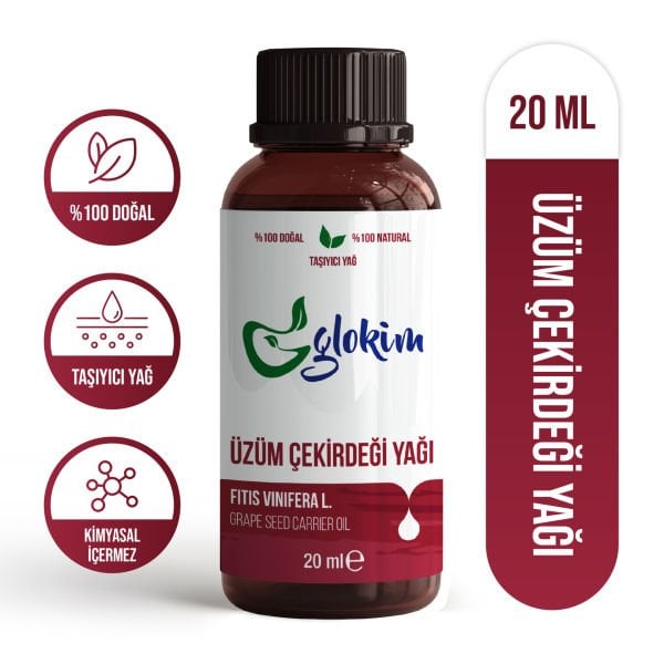 Glokim Soğuk Sıkım Üzüm Çekirdeği Yağı