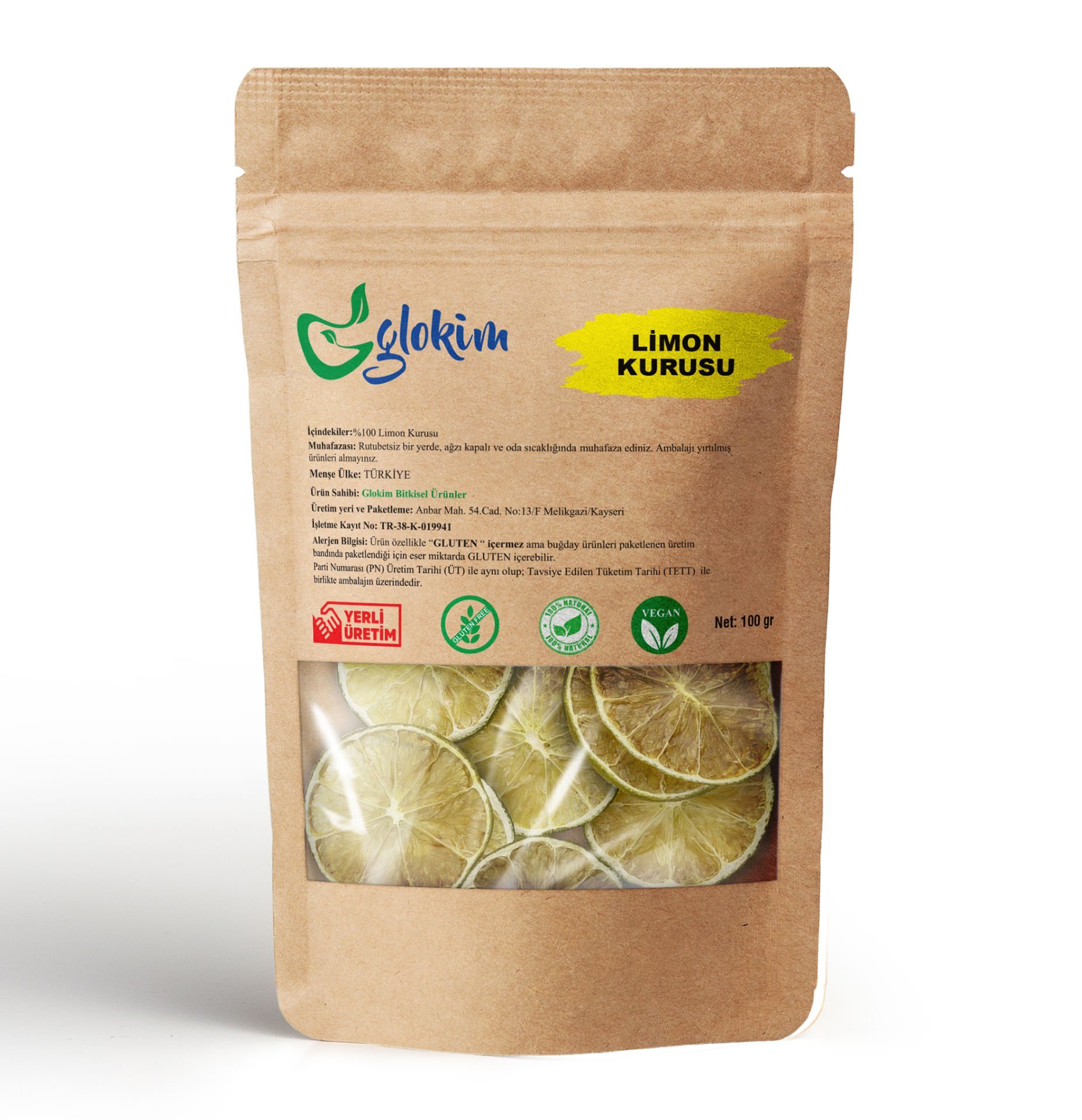 Yeşil Limon Kurusu 100 Gr
