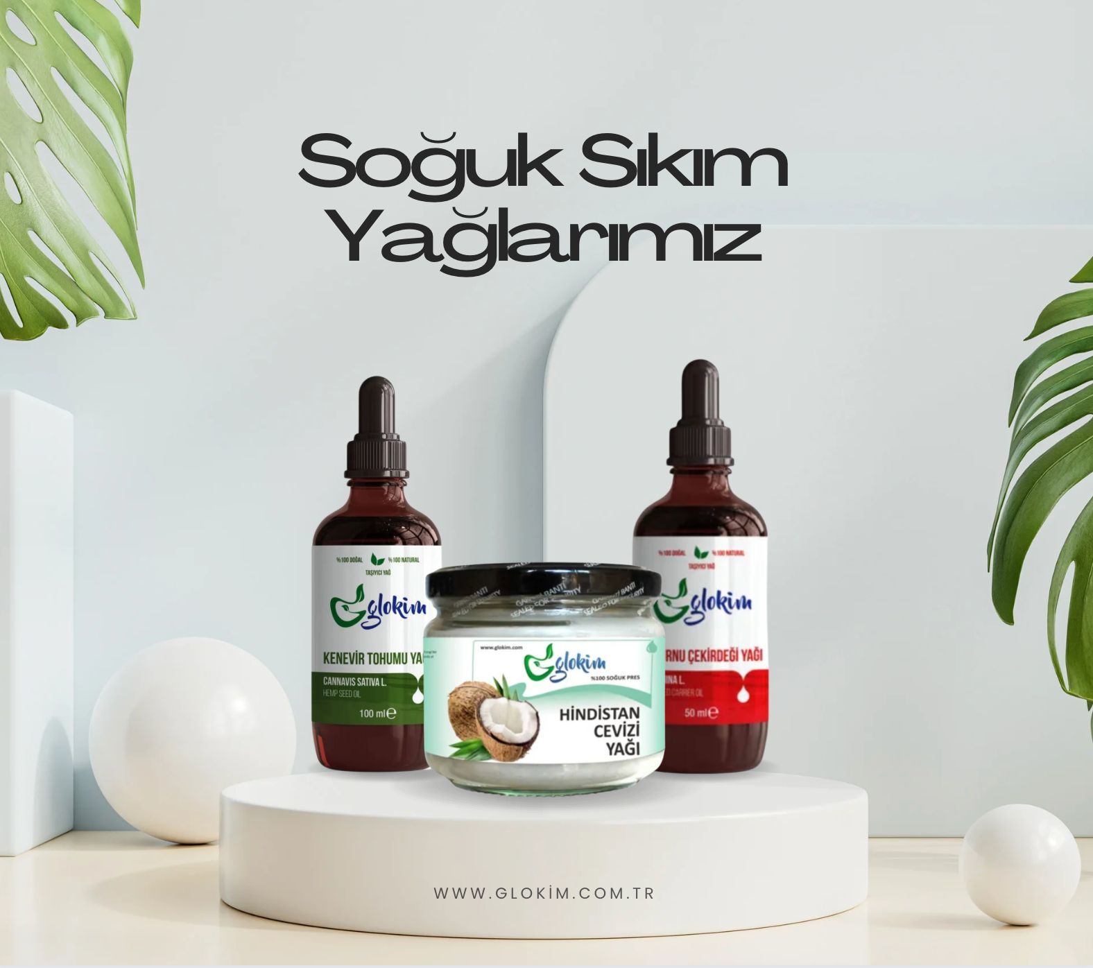 Kenevir Tohumu Yağı 100 ml - Kuşburnu Çekirdeği Yağı - 100 ml - Hindistan Cevizi Yağı 300 ml Set
