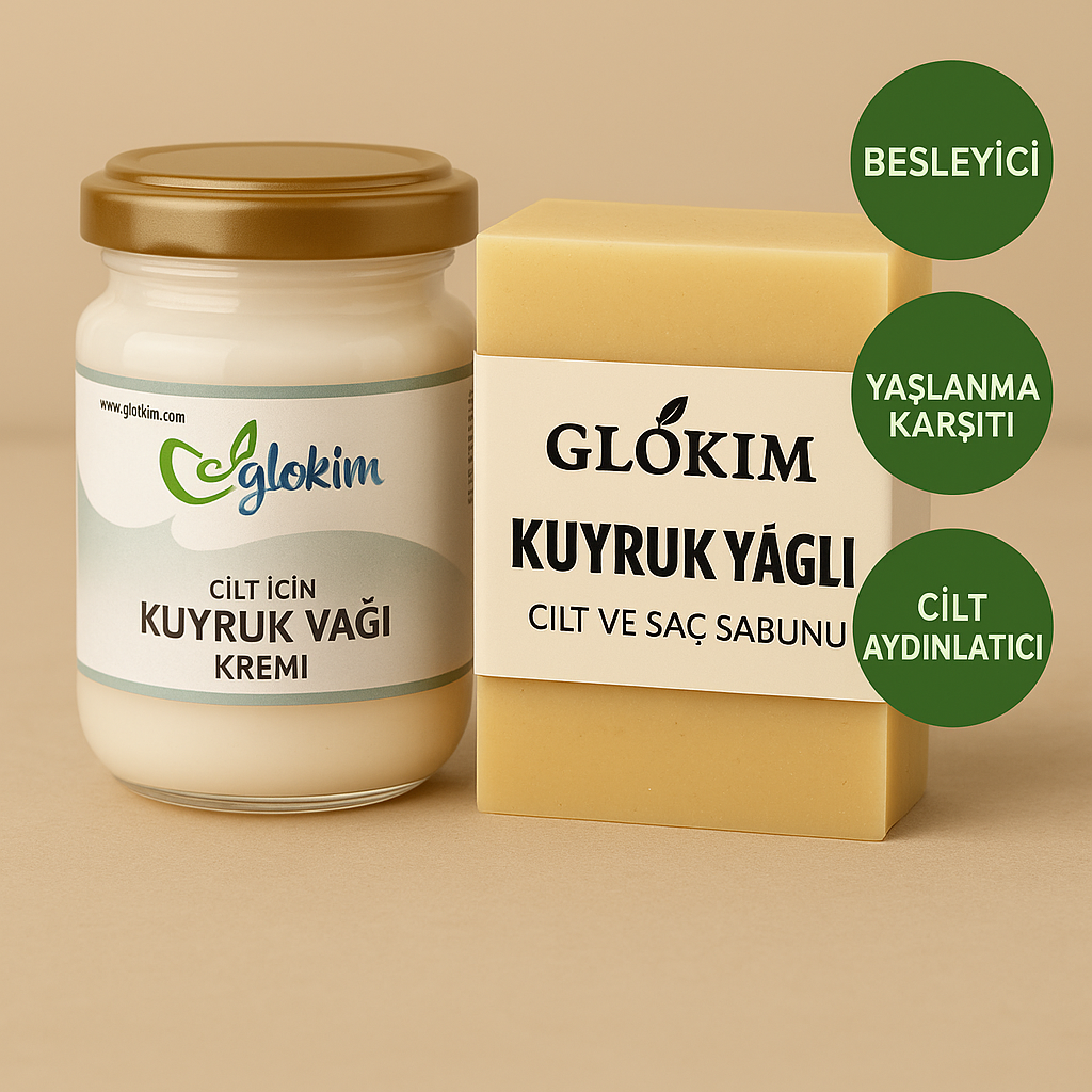 Kuyruk Yağlı Cilt Kremi + Kuyruk Yağlı Saç Bakım Sabunu İkili Set